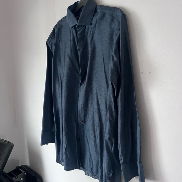 Ted Baker Other - Ted Baker Dark Blue Lightweight Button Down 100% cotton dress shirt NWOT